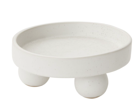 Round White Ceramic Plant Stand