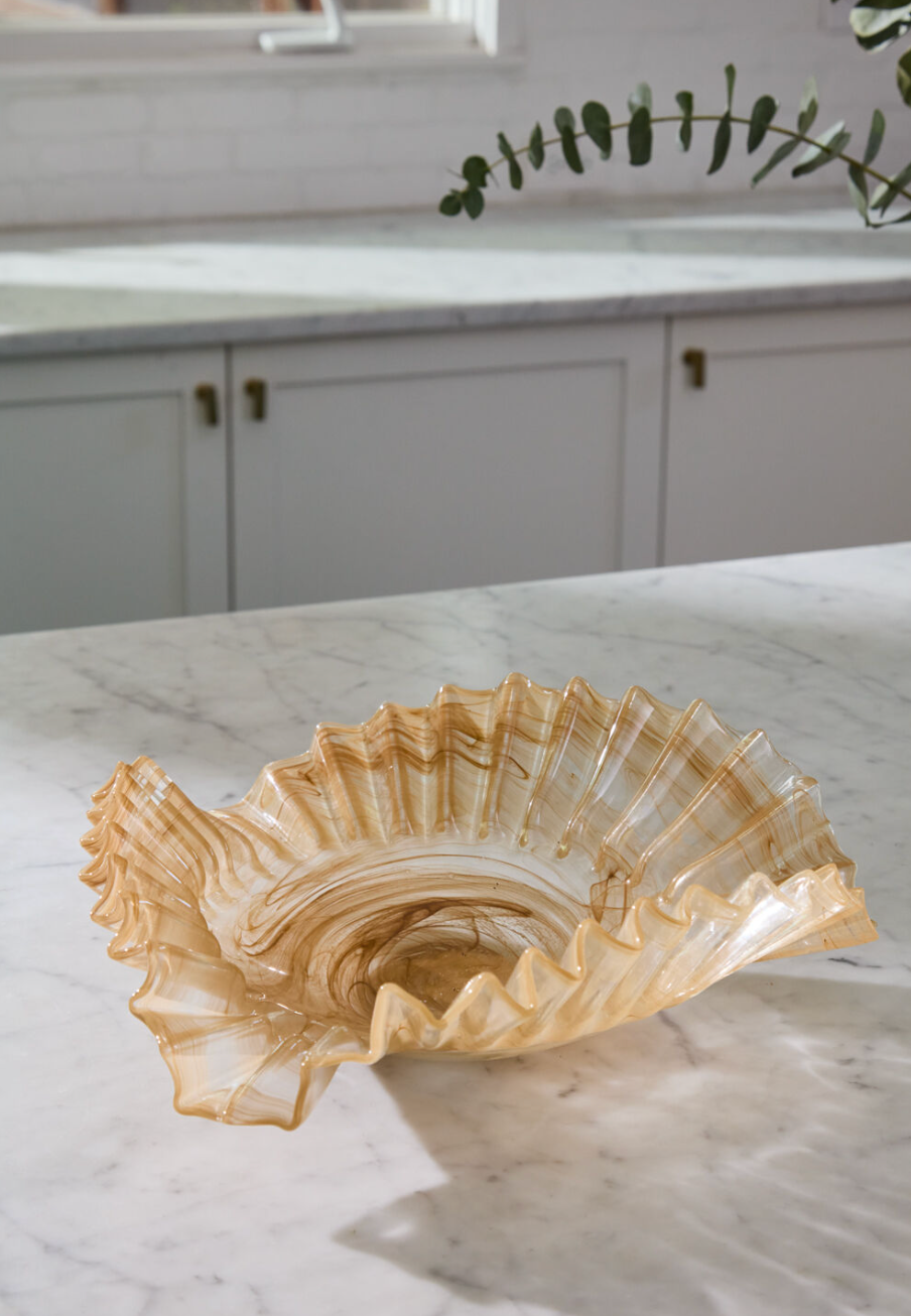 Ruffled Glass Bowl