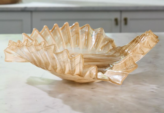 Ruffled Glass Bowl