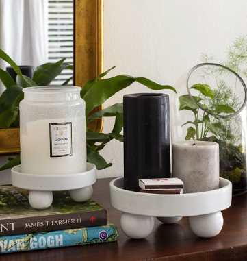 White Ceramic Plant Stand