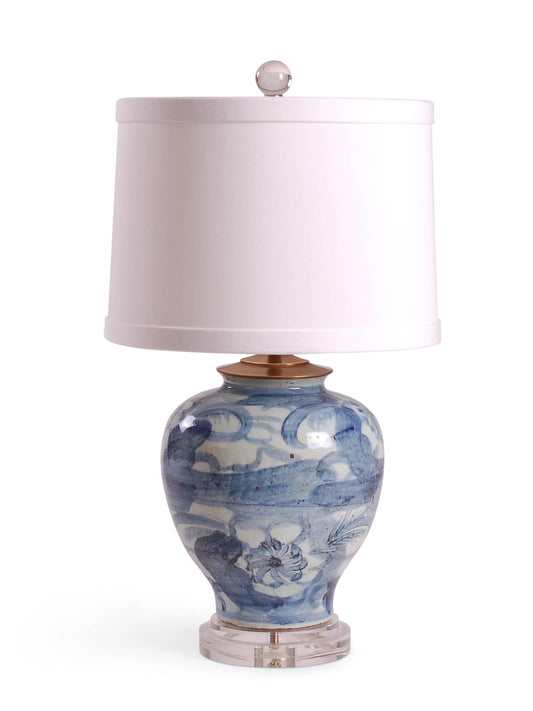 blue and white vase lamp