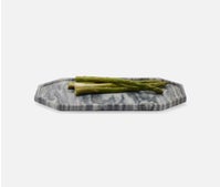 Daphne tray is diagonally cut from Italian marble with naturally dark and stormy-looking lines. This angular tray is an ideal platform for still-life-worthy fruit and cheese spreads at the table or any small objects worthy of display.