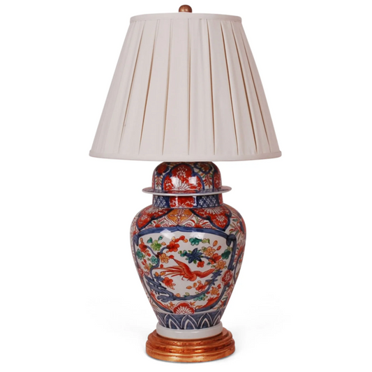 imari lamp pleated shade