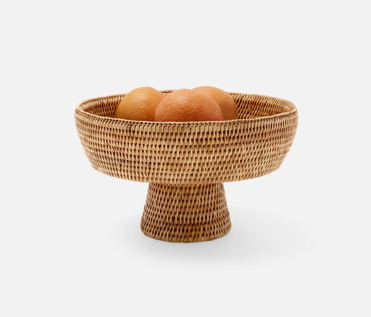 Londyn Rattan Footed Pedestal Bowls