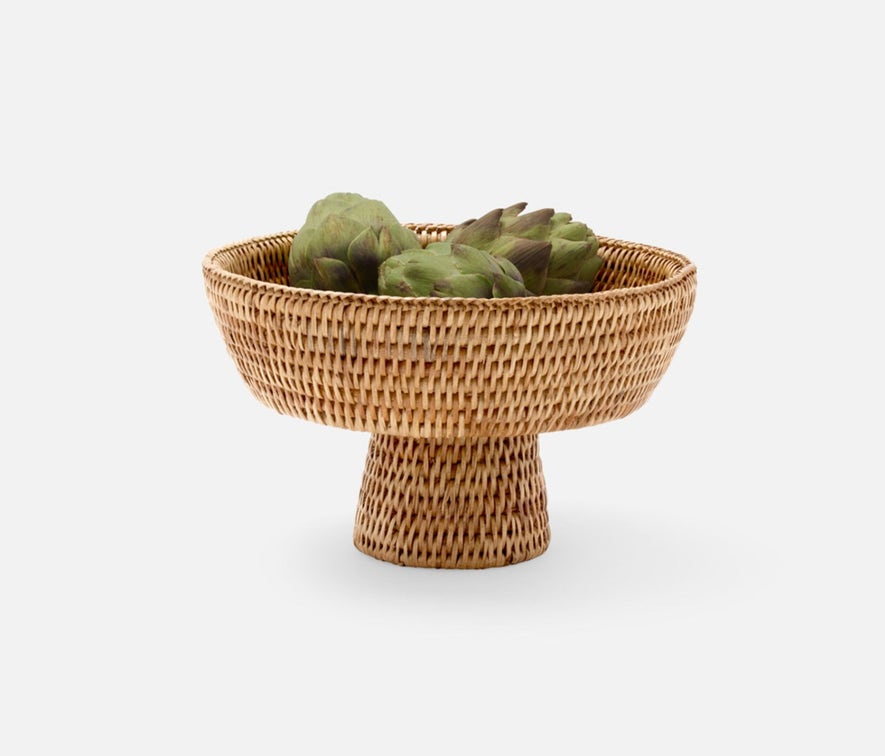 Londyn Rattan Footed Pedestal Bowls