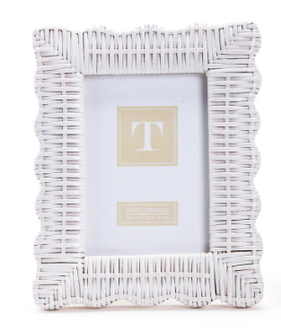 white wicker frame