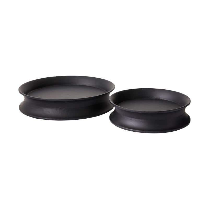 Modern black tray that goes with everything. Use it as a riser for multiple candles, a plant stand, or knick-knacks