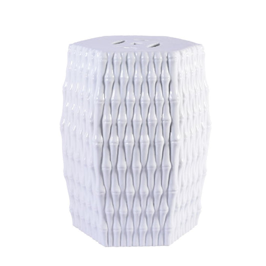 Bamboo Hex Porcelain Garden Stool