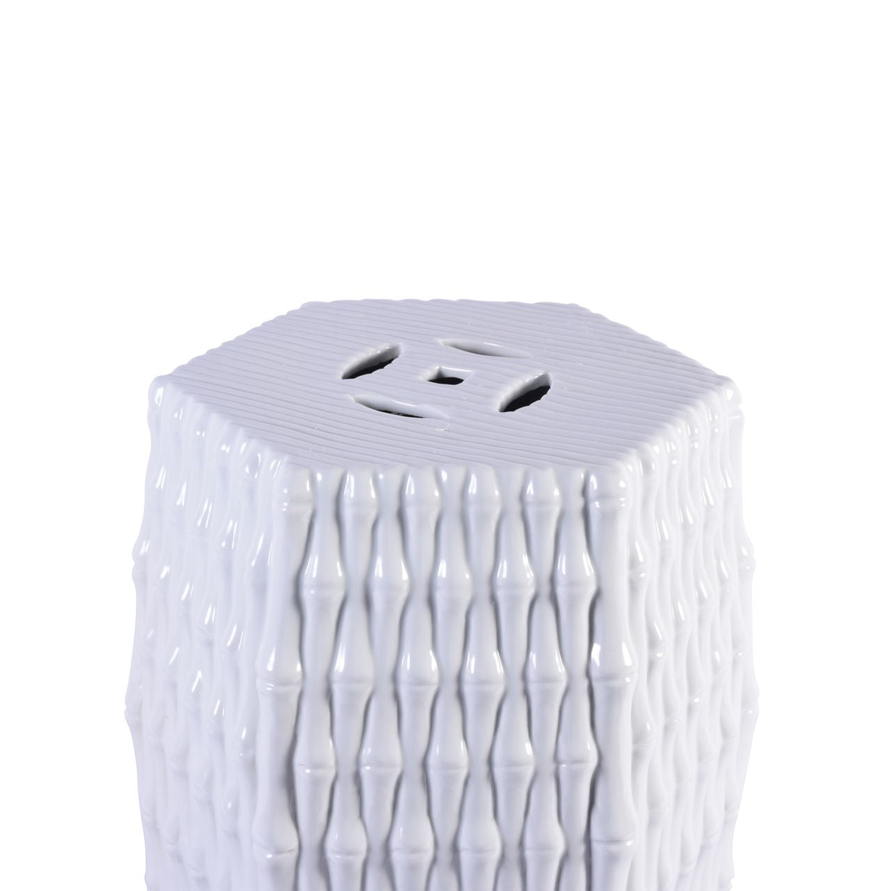 Bamboo Hex Porcelain Garden Stool