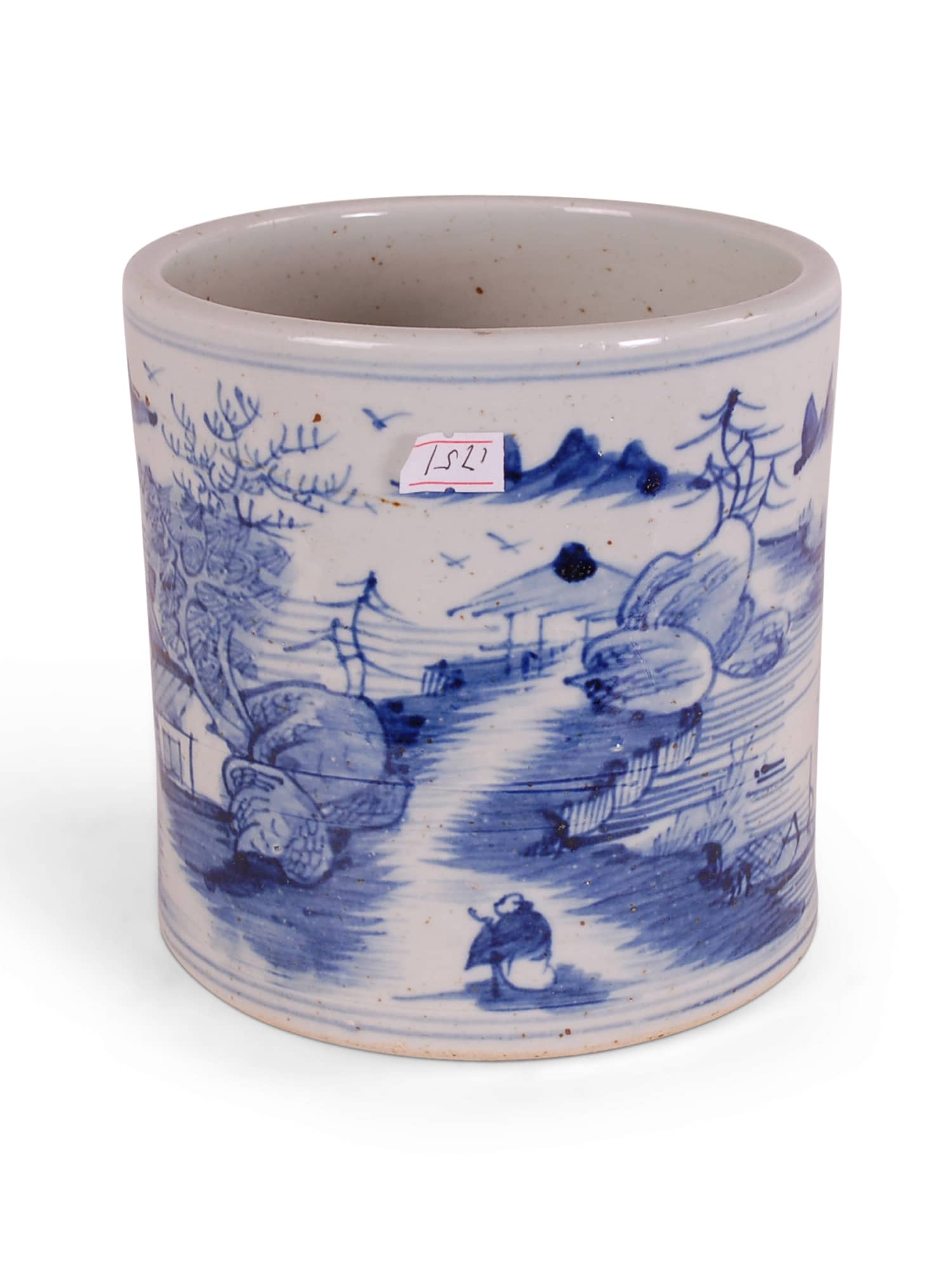 porcelain planter with chinoiserie Canton design