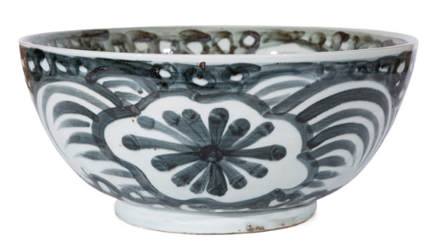 Indigo Blue Sea Flower Bowl