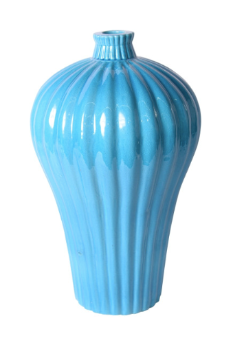 Turquoise Fluted Vase