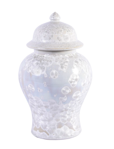 Opal White Temple Jar