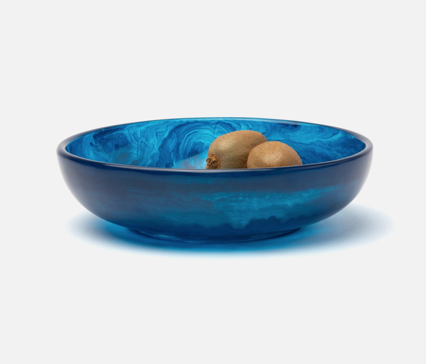 Cobalt blue, resin serving bowl. 