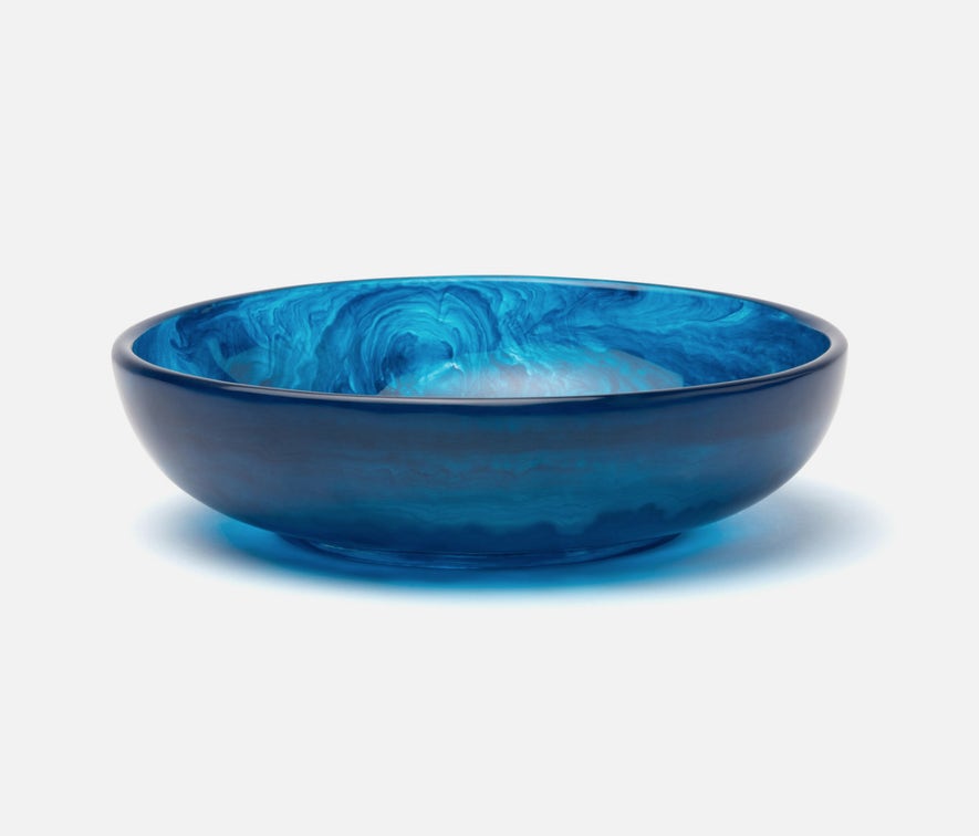 Cobalt blue, resin serving bowl. 