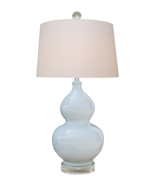 light blue gourd vase lamp