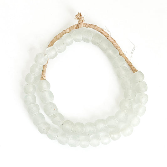 Frosted White Mini Sea Glass Beads