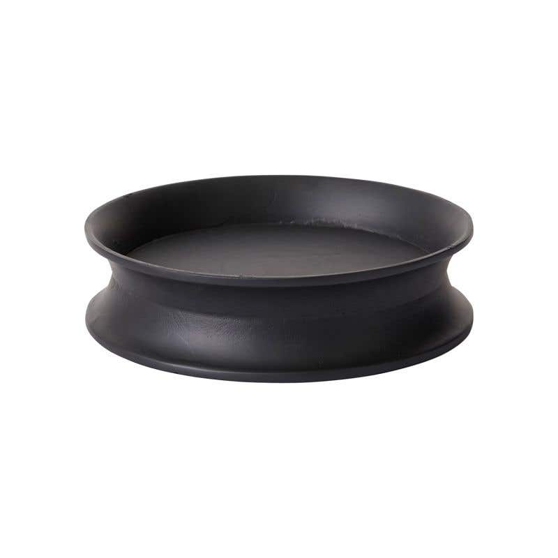 Modern black tray that goes with everything. Use it as a riser for multiple candles, a plant stand, or knick-knacks